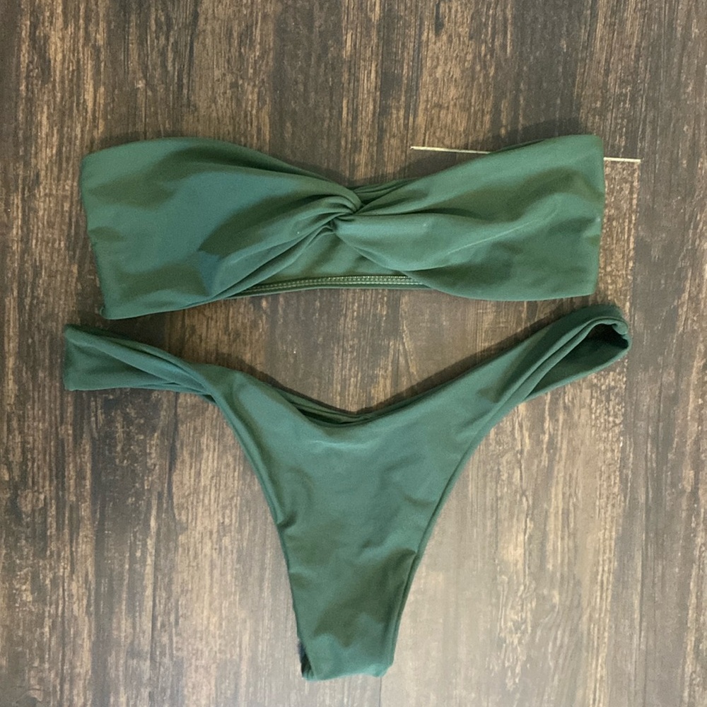 cheeky green bikini